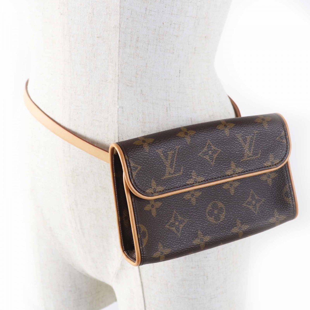 LOUIS VUITTON Waist bag M51855 Monogram canvas Brown Pochette Florentine XS