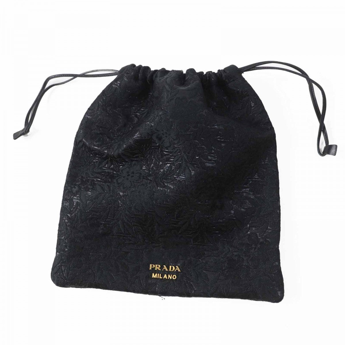 PRADA Pouch 1MU001 Main: Wool, Main: Silk, Main: Polyester, Main: Metal black Women Used Authentic