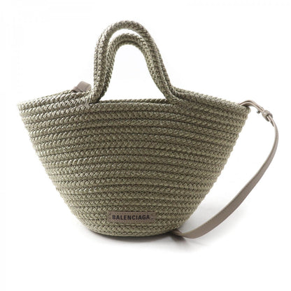 BALENCIAGA Handbag 695612 Nylon khaki Ibiza Small Women Used Authentic