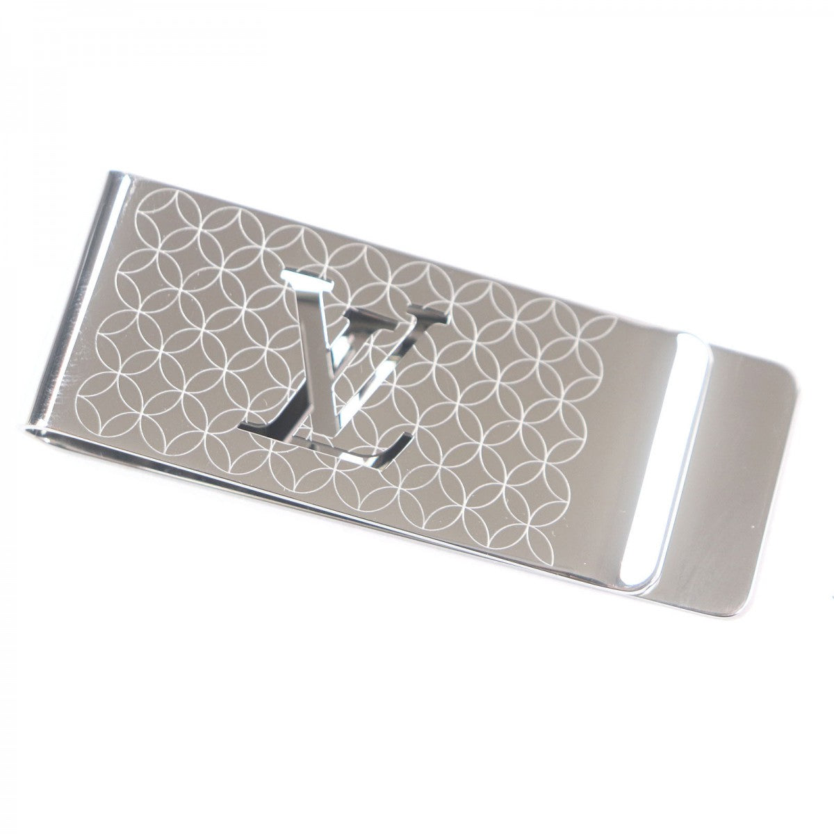 LOUIS VUITTON Money clip M65041 Stainless Steel Silver Pans vie-Champs Elyses mens Used Authentic