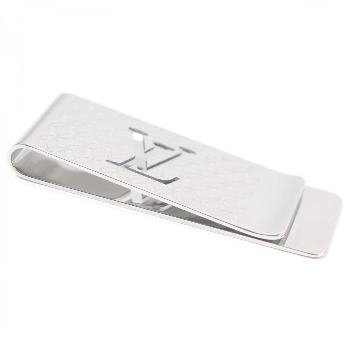 LOUIS VUITTON Money clip M65041 Stainless Steel Silver Pans vie-Champs Elyses mens Used Authentic