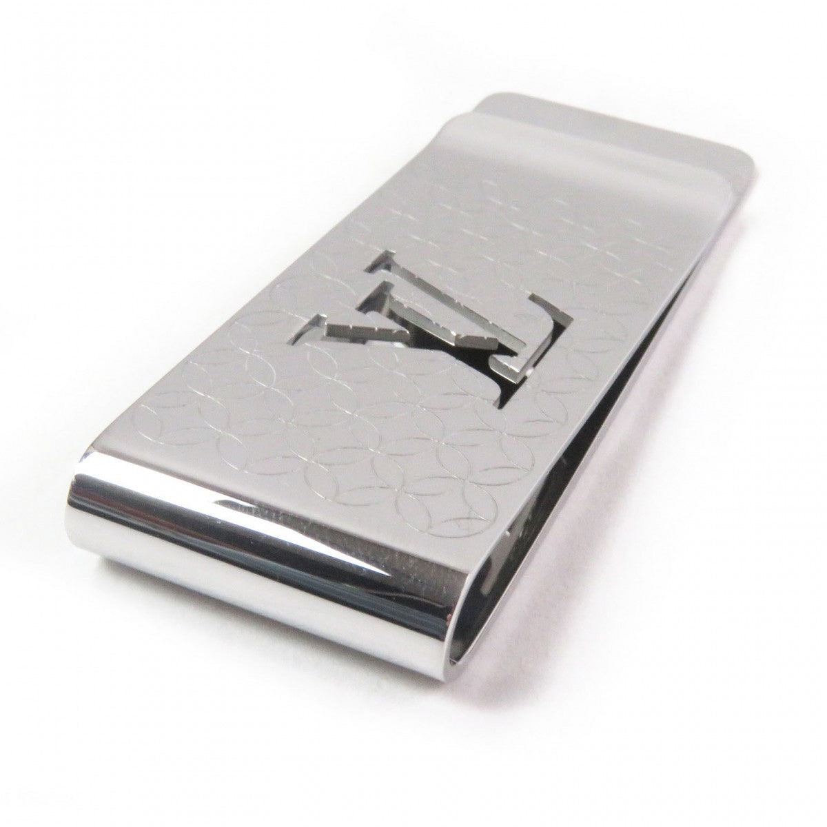LOUIS VUITTON Money clip M65041 Stainless Steel Silver Pans vie-Champs Elyses mens Used Authentic