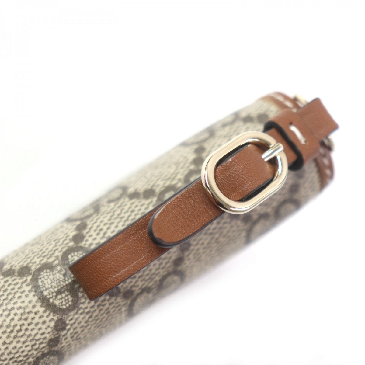 GUCCI Long Wallet Purse 819122 Main: Canvas, Part: Leather Beige brown GG Emblem Zip Around Wallet mens Used Authentic