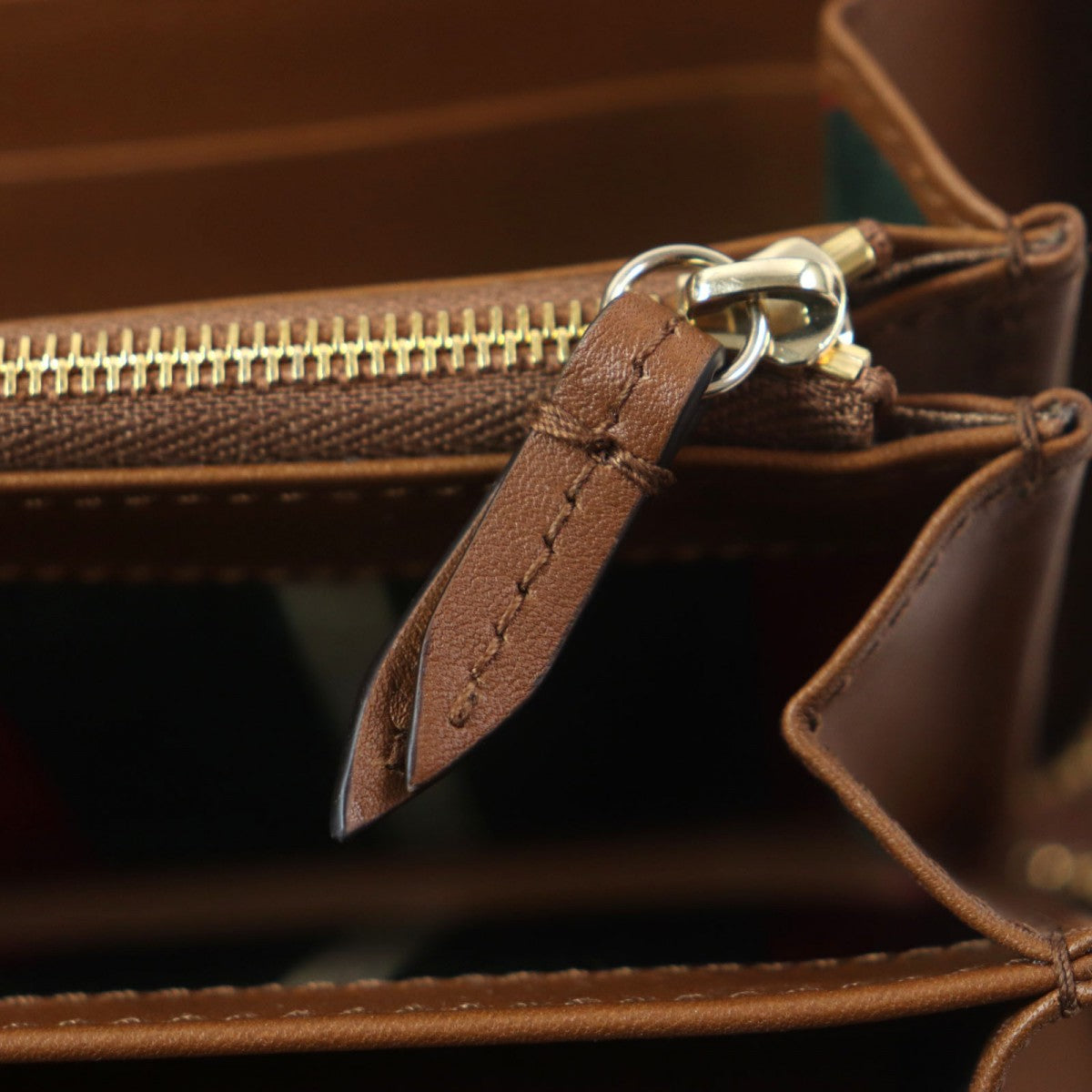 GUCCI Long Wallet Purse 819122 Main: Canvas, Part: Leather Beige brown GG Emblem Zip Around Wallet mens Used Authentic