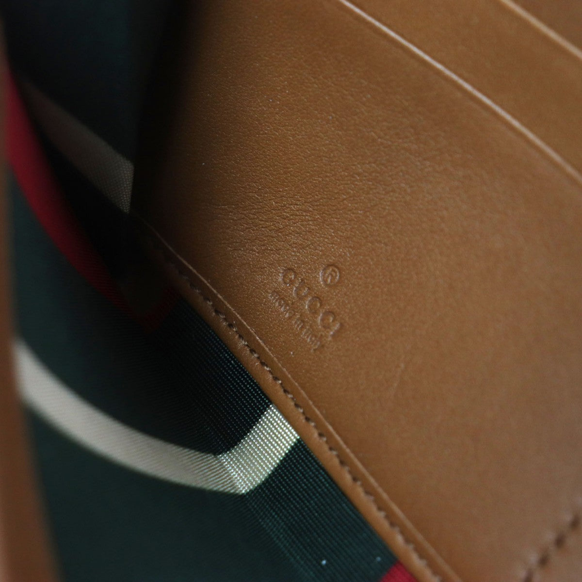 GUCCI Long Wallet Purse 819122 Main: Canvas, Part: Leather Beige brown GG Emblem Zip Around Wallet mens Used Authentic