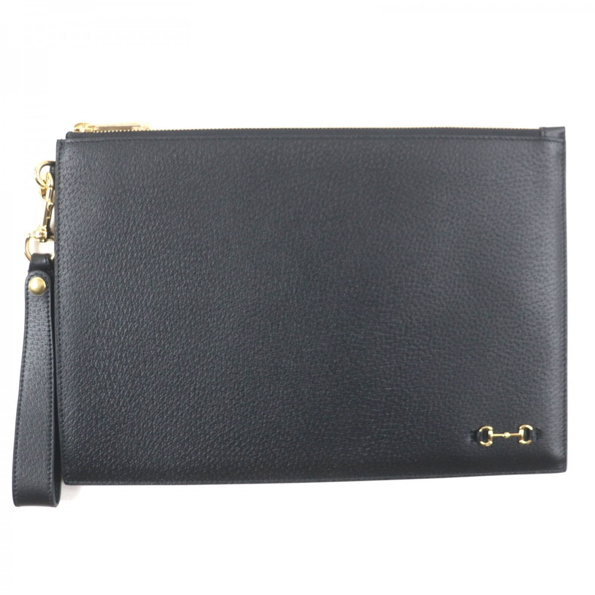GUCCI Clutch bag 700524 Main: Leather black mens Used Authentic