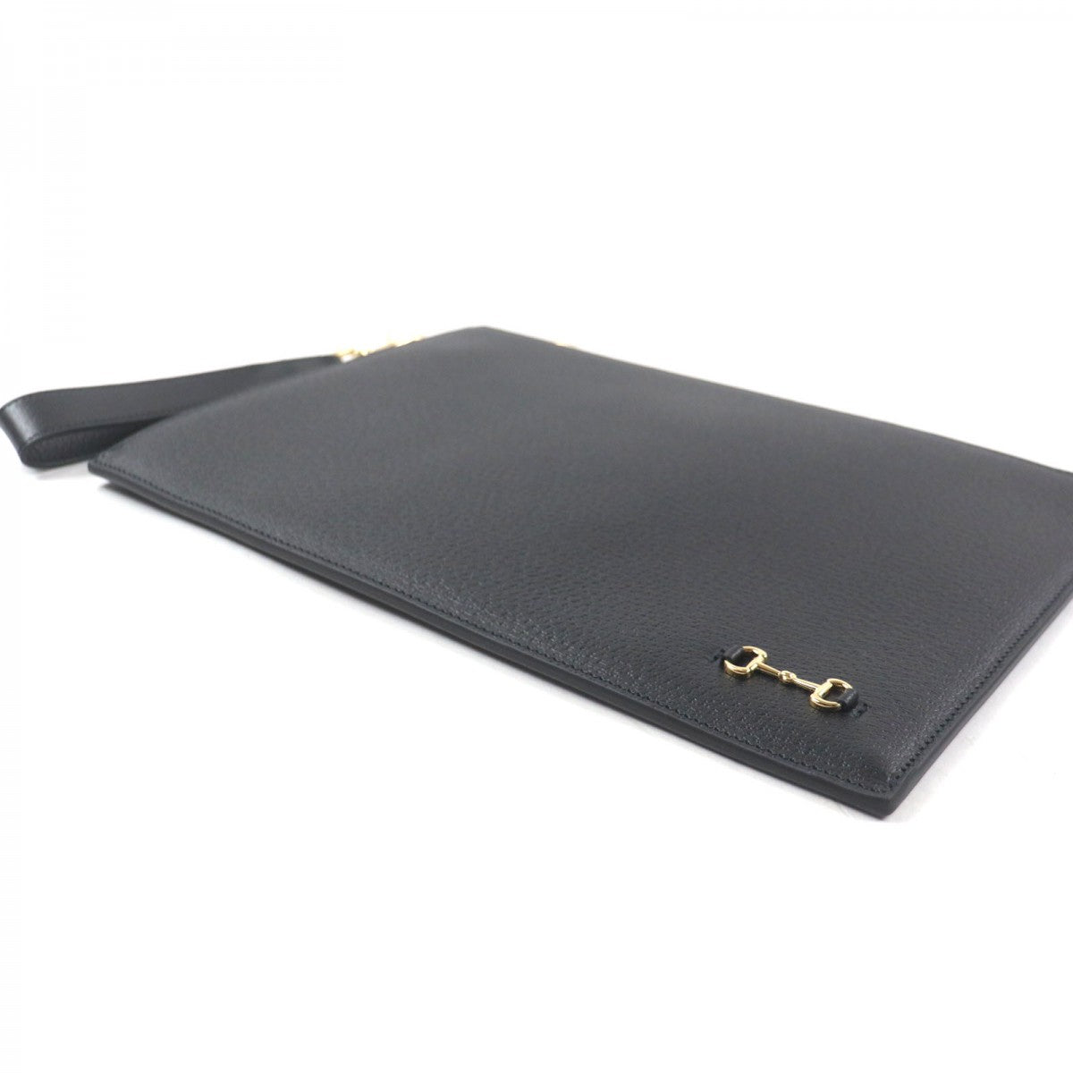 GUCCI Clutch bag 700524 Main: Leather black mens Used Authentic