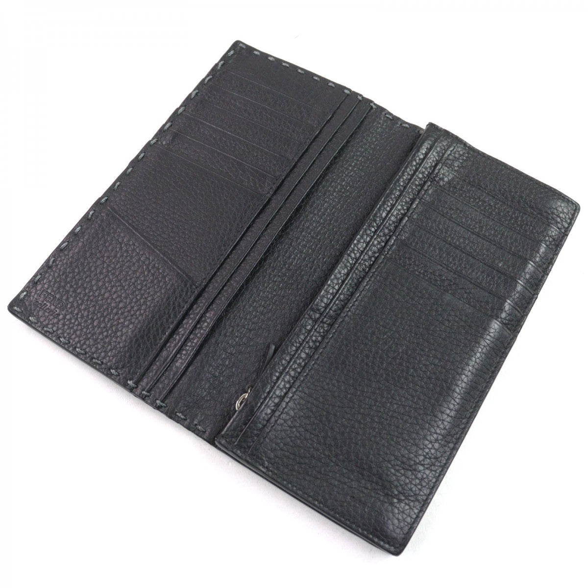 FENDI Long Wallet Purse 7M0186 Main: Calfskin gray SELLERIA SELLERIA mens Used Authentic