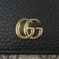 GUCCI Tri-fold wallet 598587 Main: GG Supreme canvas, Main: Leather Black beige Double G Bicolor Medium Wallet mens Used Authentic