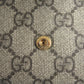 GUCCI Tri-fold wallet 598587 Main: GG Supreme canvas, Main: Leather Black beige Double G Bicolor Medium Wallet mens Used Authentic