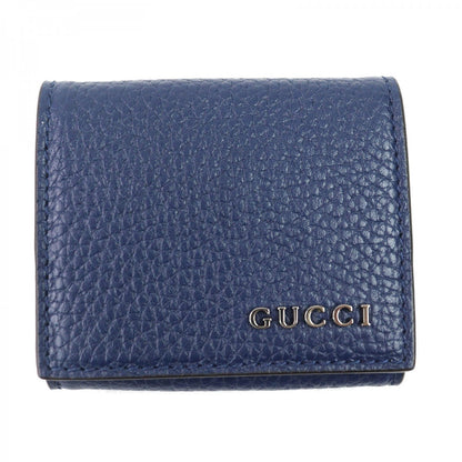 GUCCI Coin case 771160 Main: Leather Navy mens Used Authentic