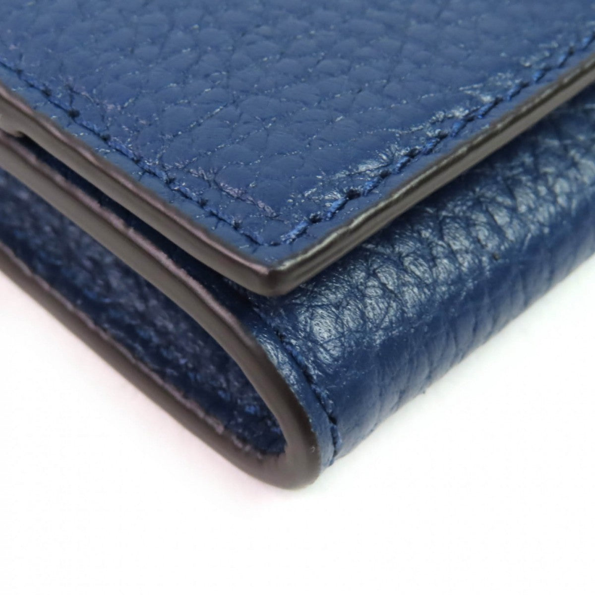 GUCCI Coin case 771160 Main: Leather Navy mens Used Authentic