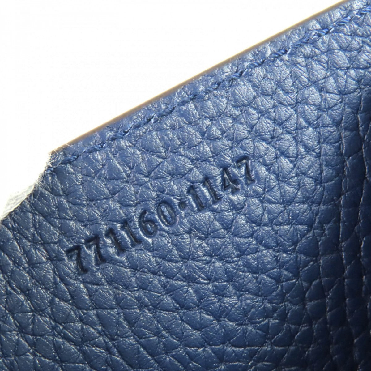 GUCCI Coin case 771160 Main: Leather Navy mens Used Authentic