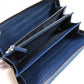 GUCCI Long Wallet Purse 771154 Main: Leather Navy logo zip around wallet mens Used Authentic
