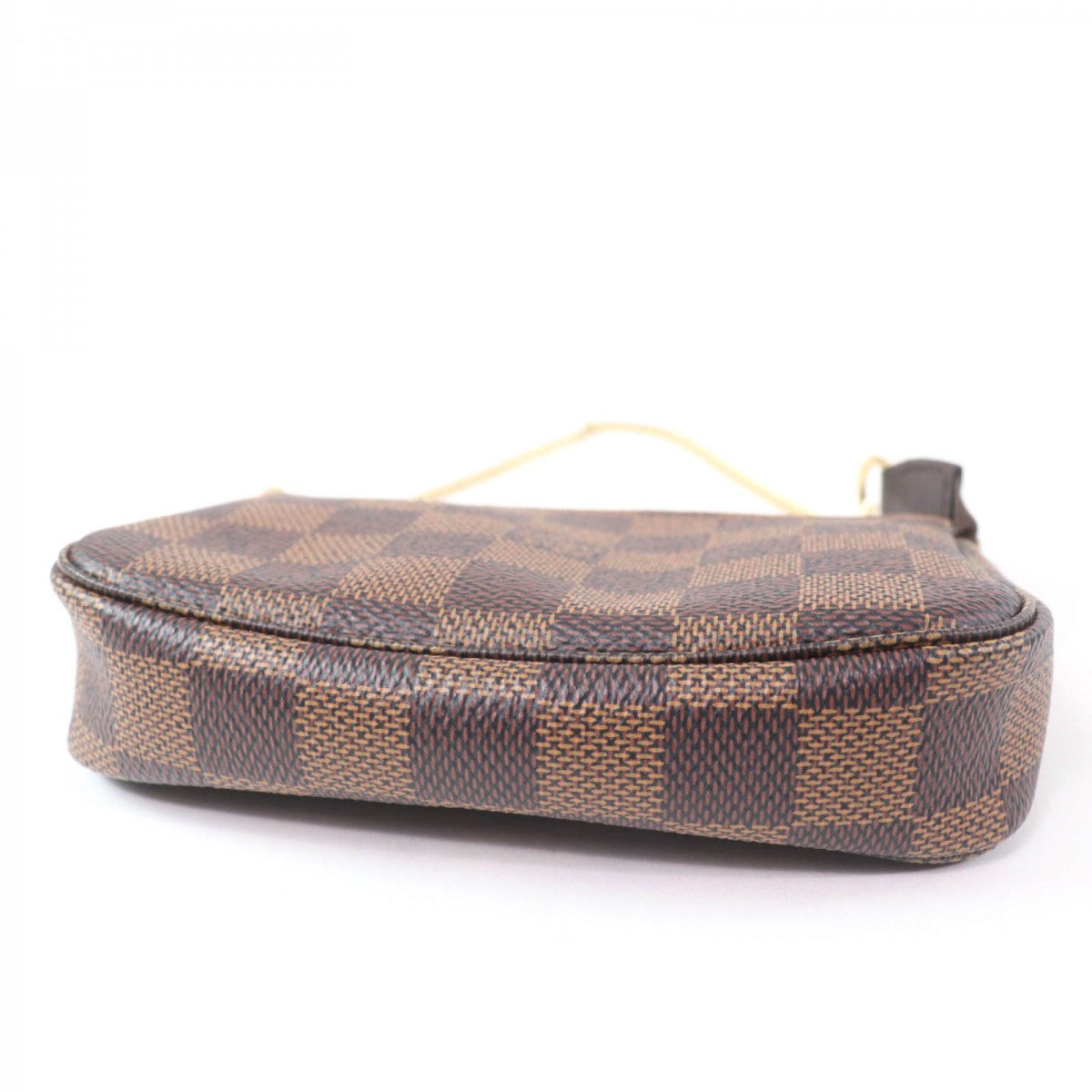 LOUIS VUITTON Pochette N58009 Main: Damier Ebene Brown Mini Pochette Accessoires Women Used Authentic