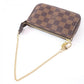 LOUIS VUITTON Pochette N58009 Main: Damier Ebene Brown Mini Pochette Accessoires Women Used Authentic
