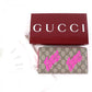GUCCI Long Wallet Purse 835324 Main: GG Supreme Beige pink Women Used Authentic
