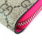 GUCCI Long Wallet Purse 835324 Main: GG Supreme Beige pink Women Used Authentic