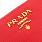 PRADA Long Wallet Purse 1ML506 Main: Cowhide Red type VITELLO MOVE Women Used Authentic
