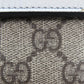GUCCI Long Wallet Purse 456116 Main: GG Supreme canvas Silver brown Women Used Authentic