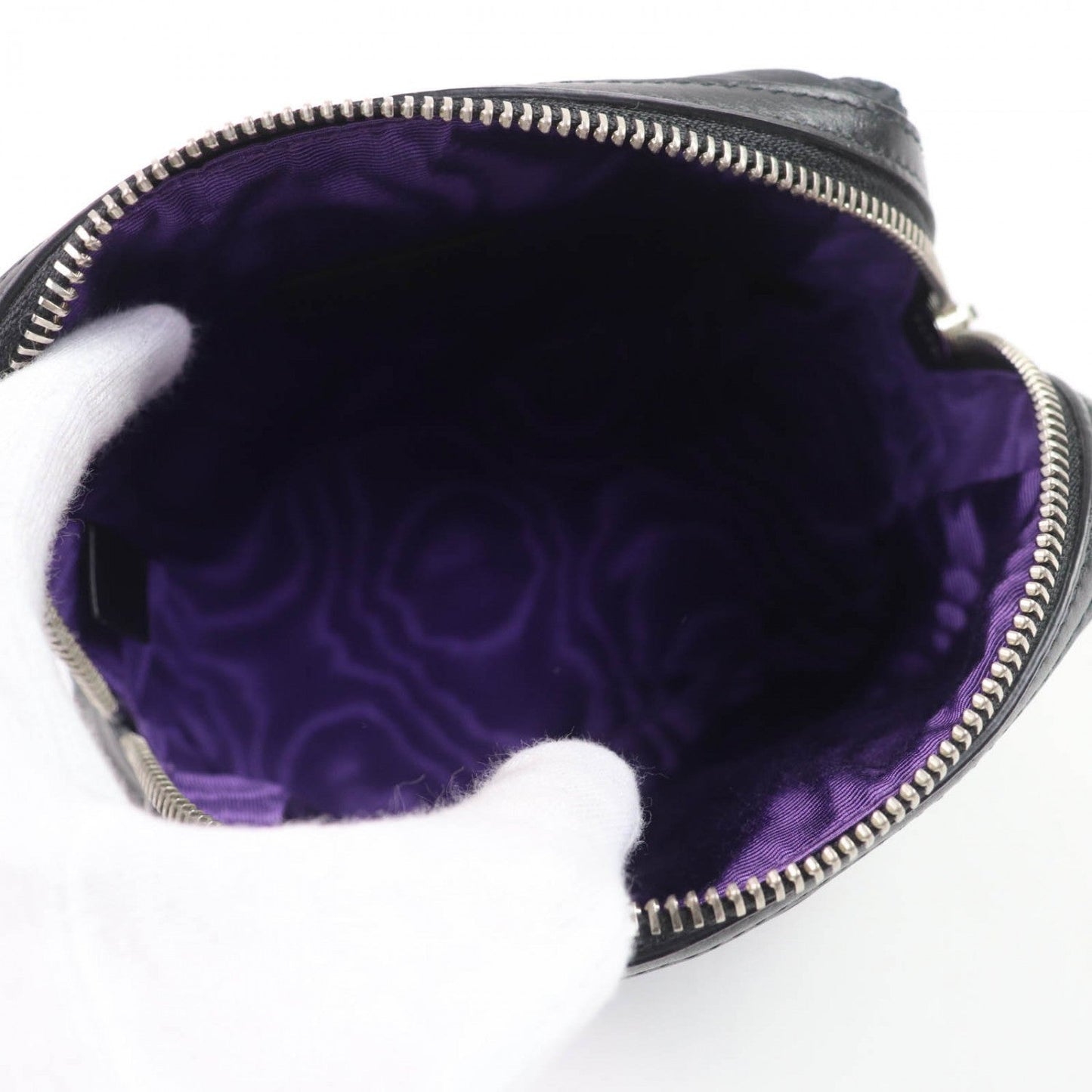 GUCCI Pouch 72604 Nylon Black purple