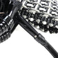 BALENCIAGA Shoulder Bag 671342 enamel Black gray white Bistro Basket Bag XS