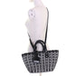 BALENCIAGA Shoulder Bag 671342 enamel Black gray white Bistro Basket Bag XS