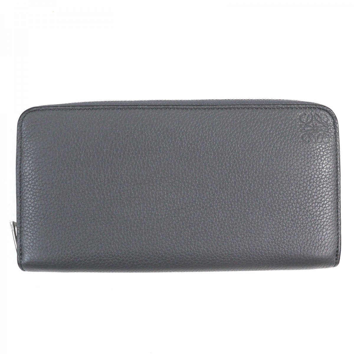 LOEWE Long Wallet Purse C660T12X02 Soft grain calf Anthracite Grey Zip Around Wallet