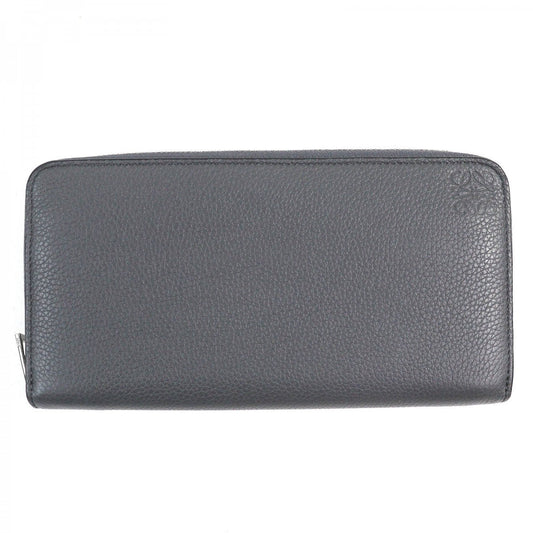LOEWE Long Wallet Purse C660T12X02 Soft grain calf Anthracite Grey Zip Around Wallet