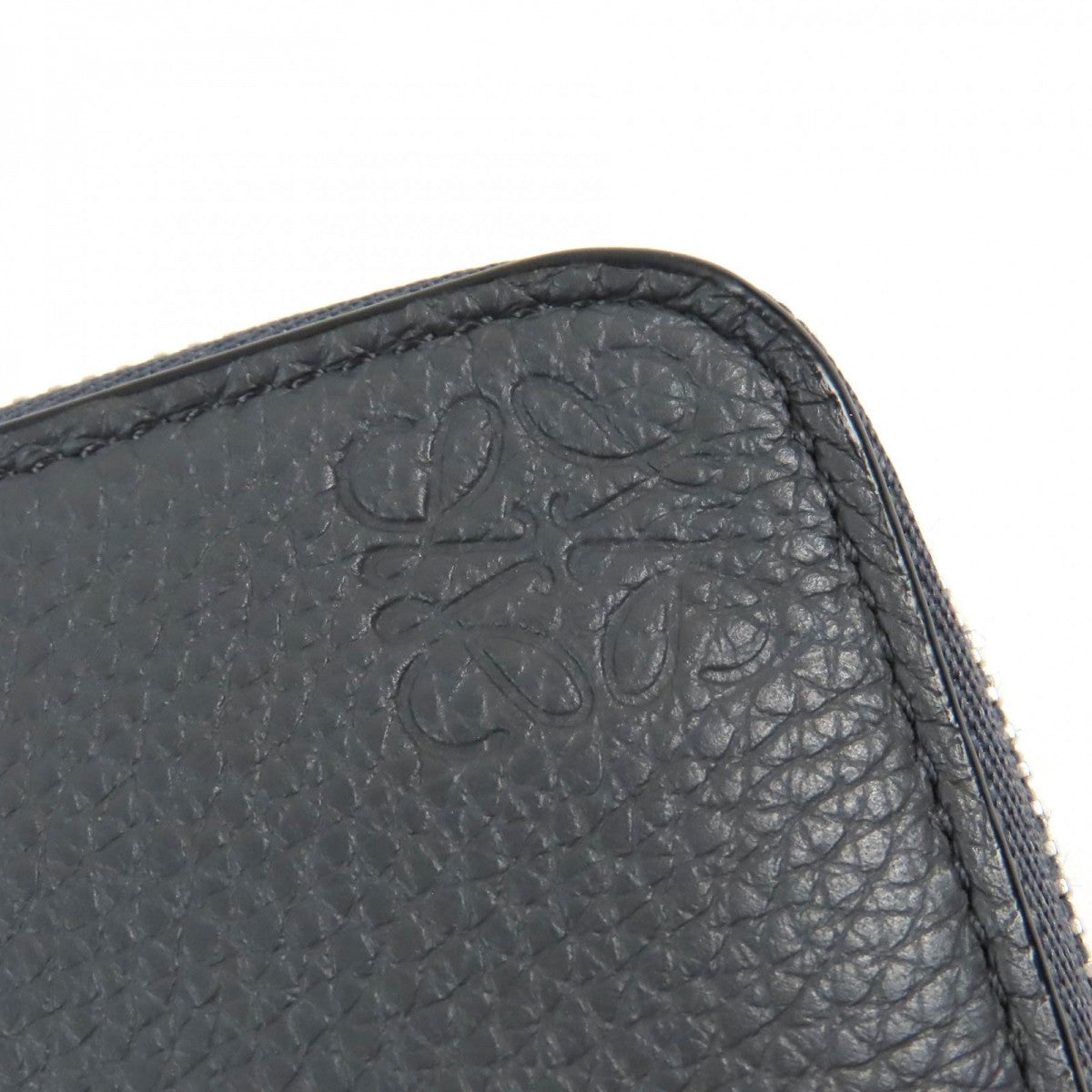 LOEWE Long Wallet Purse C660T12X02 Soft grain calf Anthracite Grey Zip Around Wallet