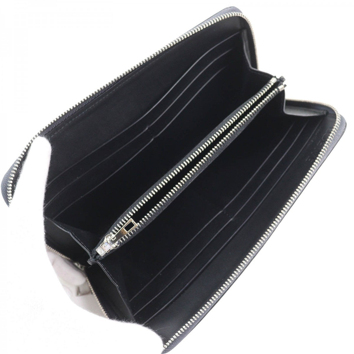 LOEWE Long Wallet Purse C660T12X02 Soft grain calf Anthracite Grey Zip Around Wallet