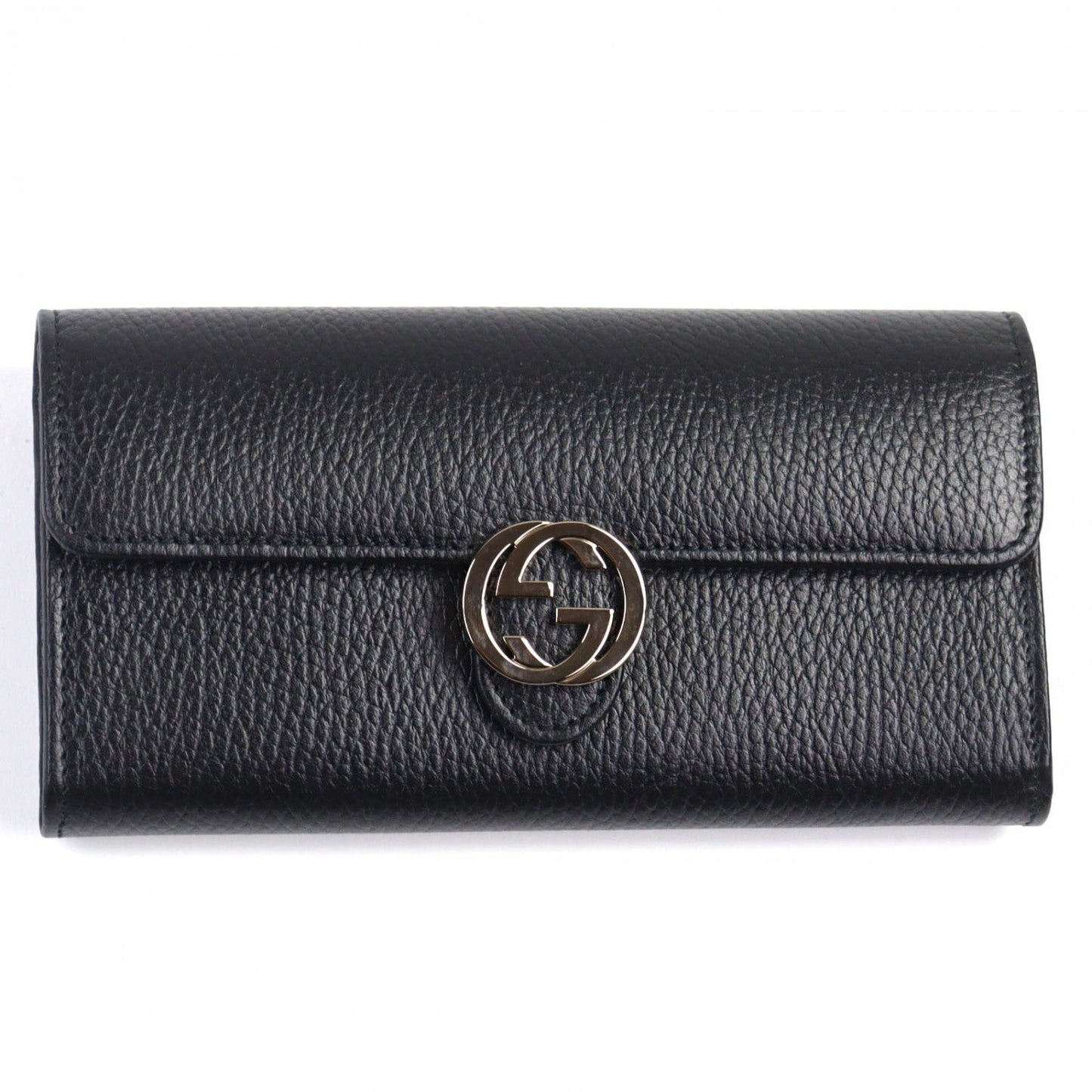 GUCCI Long Wallet Purse 615524 leather black