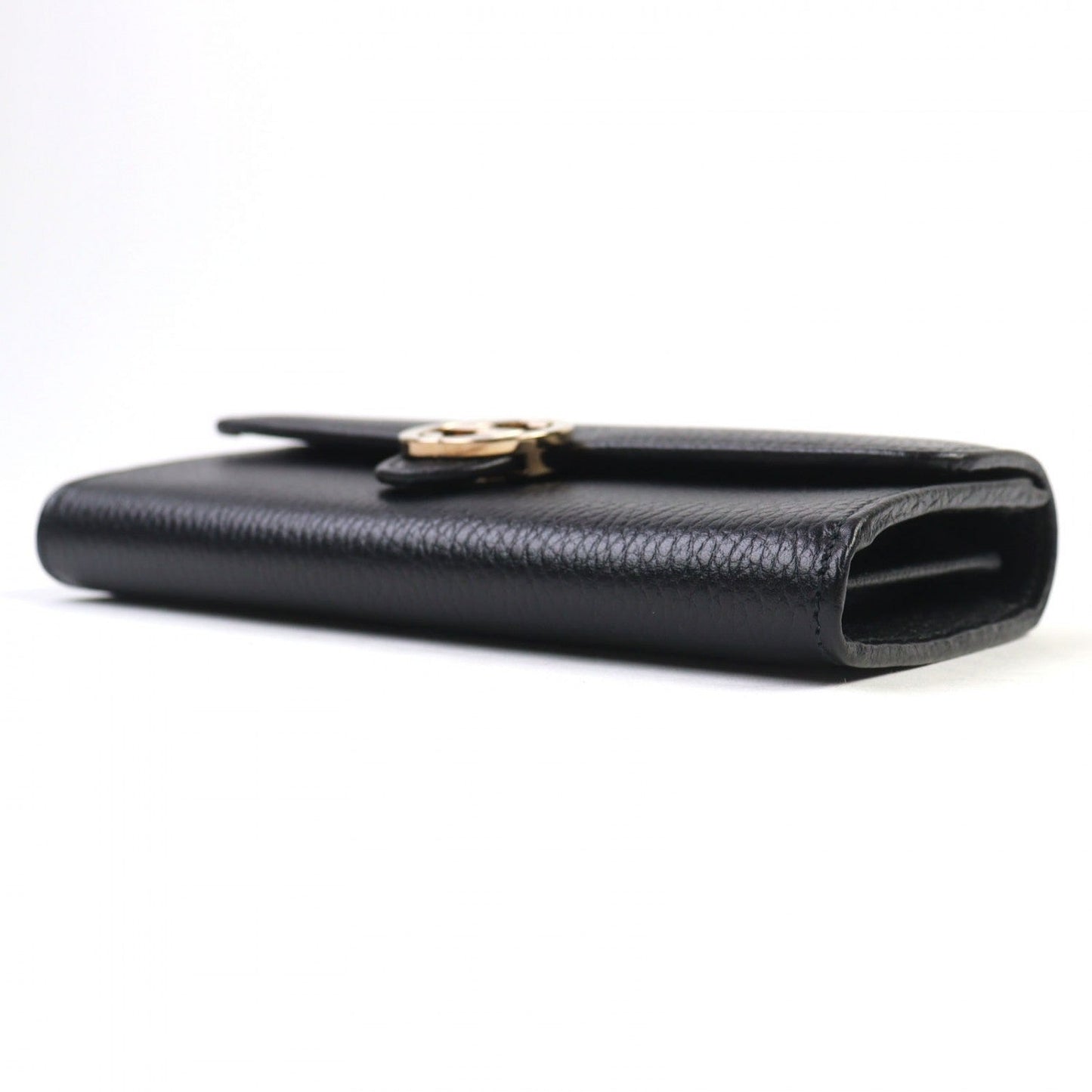 GUCCI Long Wallet Purse 615524 leather black