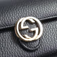 GUCCI Long Wallet Purse 615524 leather black