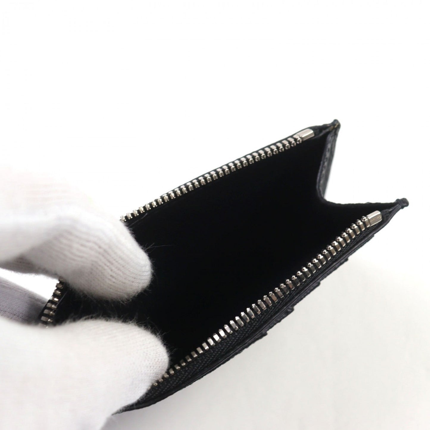 BALENCIAGA Coin case 640535 leather black CASH
