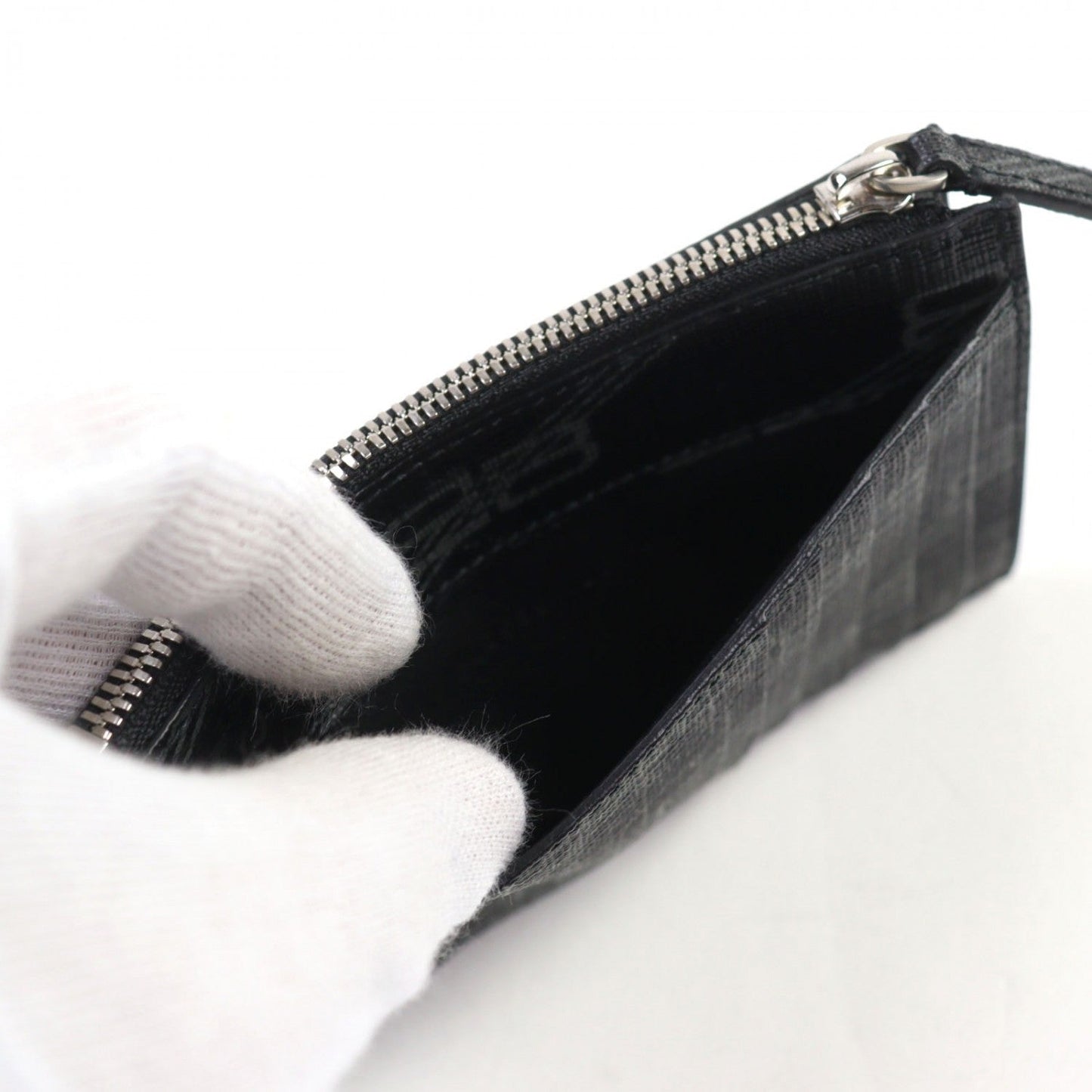BALENCIAGA Coin case 640535 leather black CASH