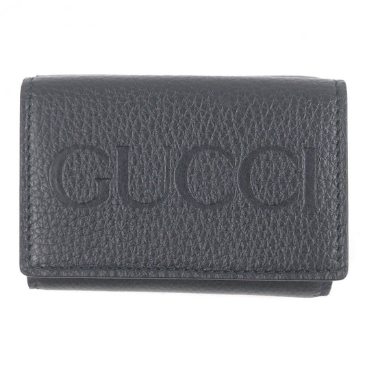 GUCCI Tri-fold wallet 736151 leather black