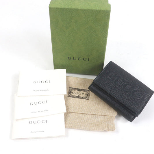 GUCCI Tri-fold wallet 736151 leather black