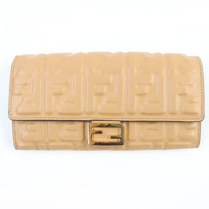 FENDI Long Wallet Purse 8M0251 Nappa leather Brown type