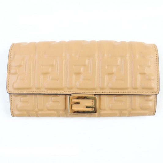 FENDI Long Wallet Purse 8M0251 Nappa leather Brown type