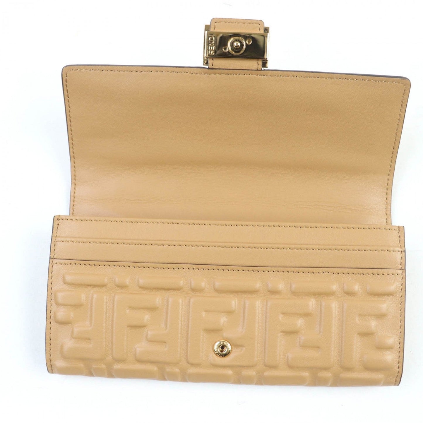 FENDI Long Wallet Purse 8M0251 Nappa leather Brown type
