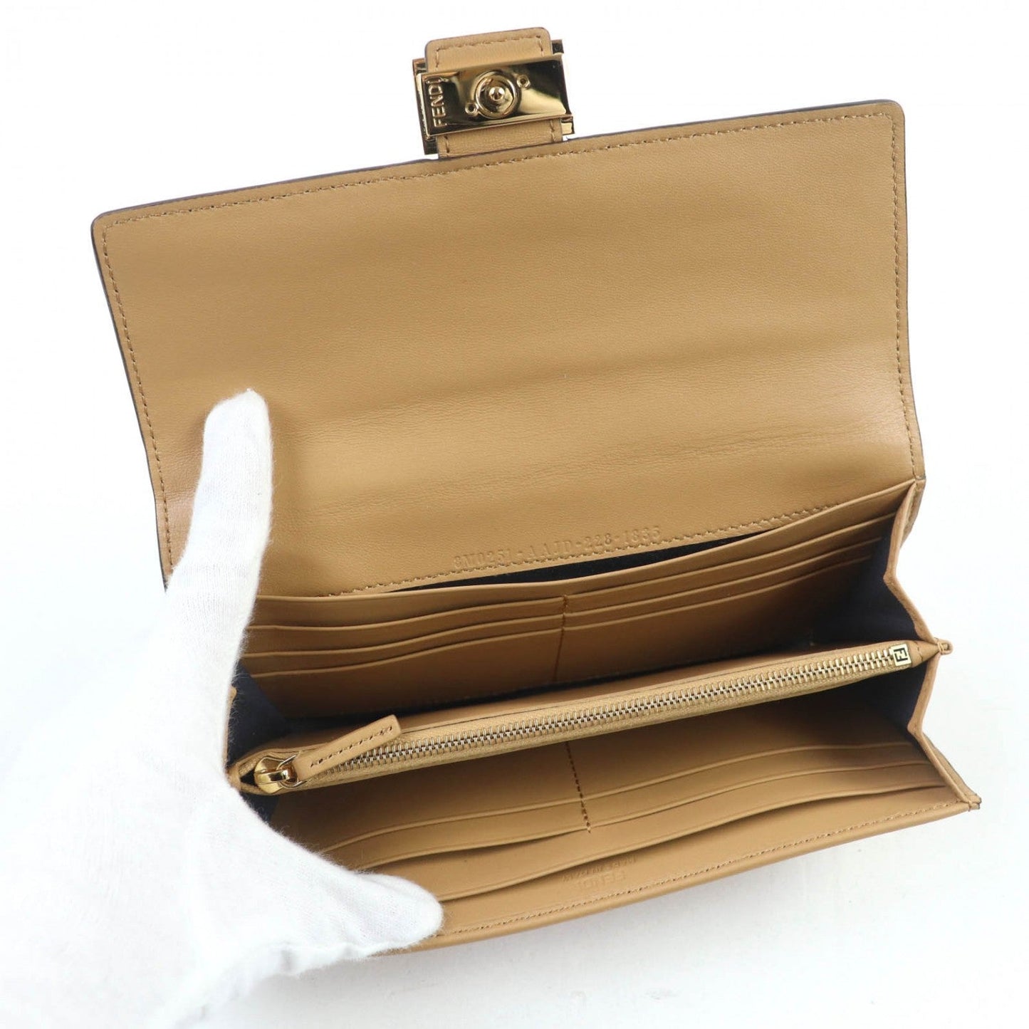 FENDI Long Wallet Purse 8M0251 Nappa leather Brown type