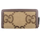 GUCCI Long Wallet Purse 658634 canvas Beige brown Bamboo Jumbo GG
