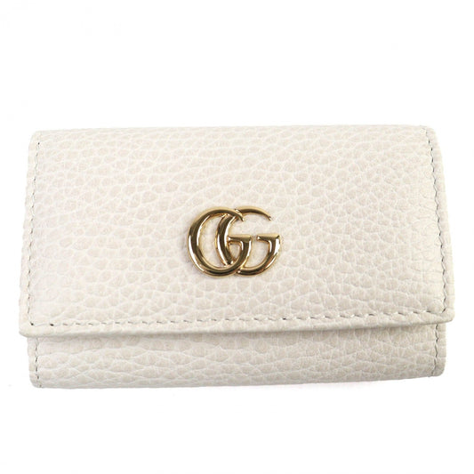 GUCCI Key case Key holder 456118 leather Light beige type