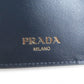 PRADA Tri-fold wallet 1MH021 leather BLUETTE