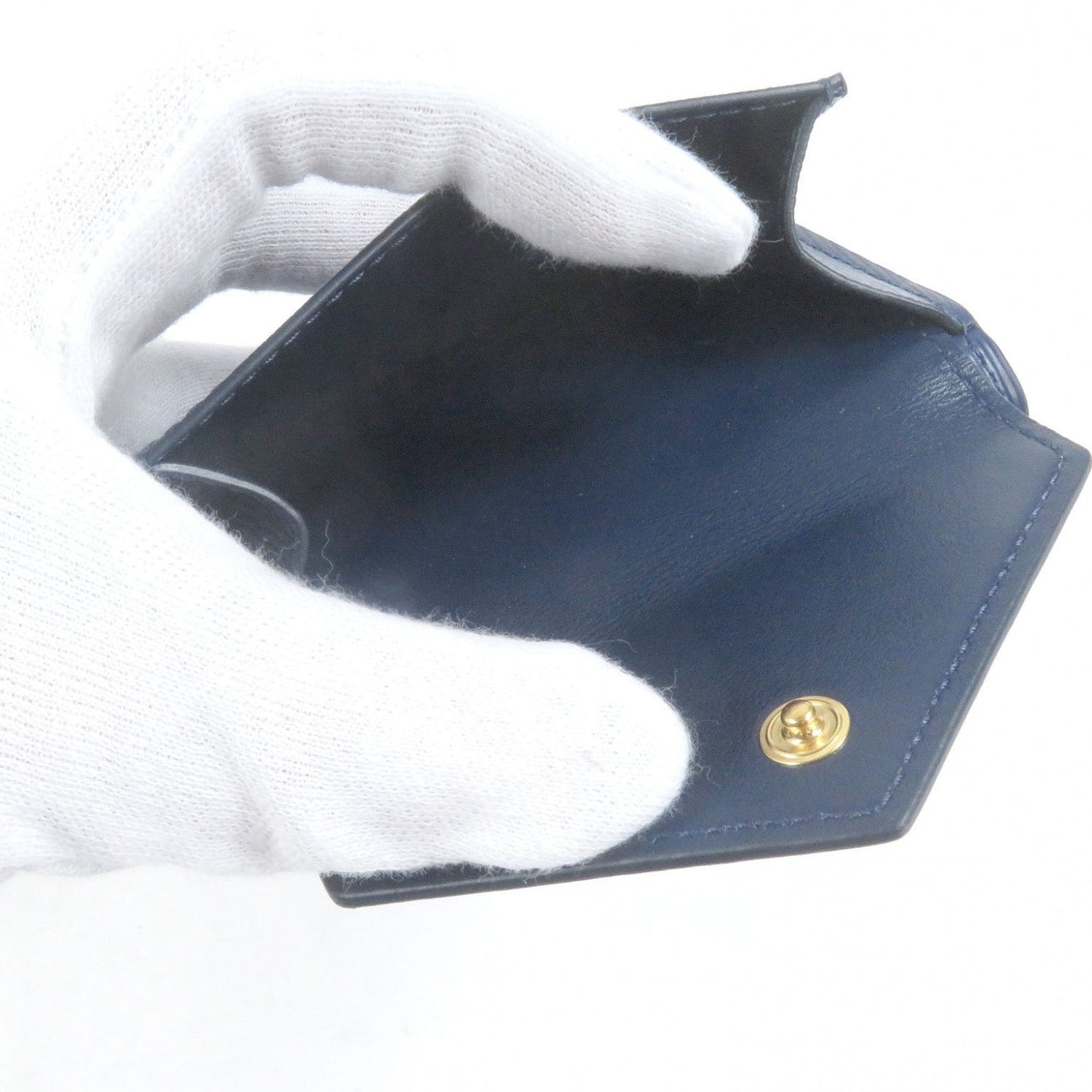 PRADA Tri-fold wallet 1MH021 leather BLUETTE