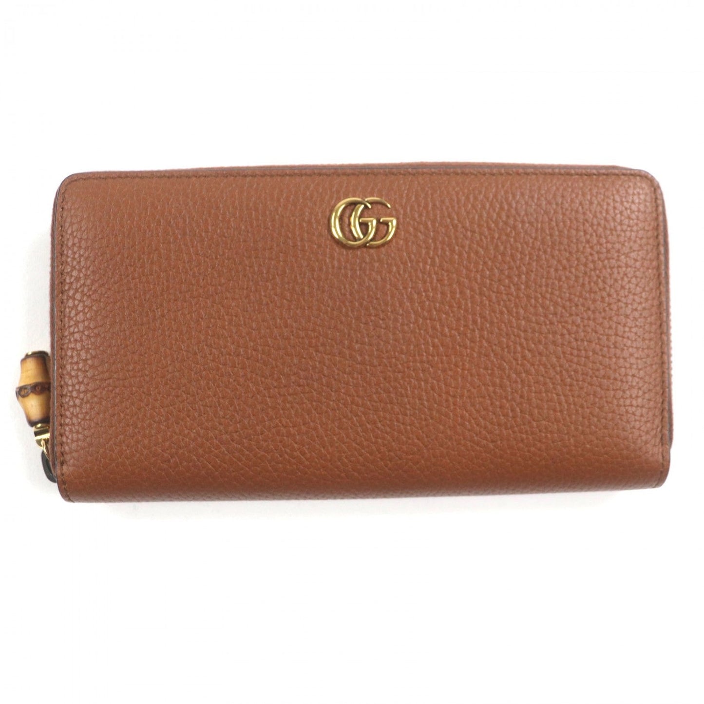 GUCCI Long Wallet Purse 739499 leather Brown Bamboo