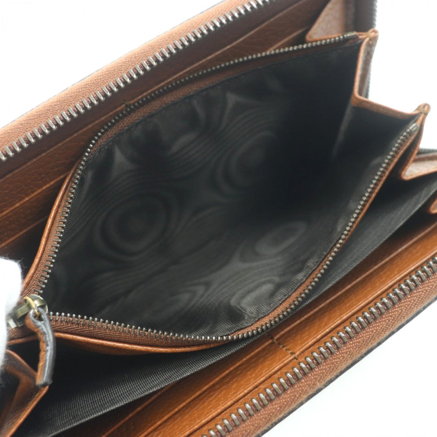GUCCI Long Wallet Purse 739499 leather Brown Bamboo