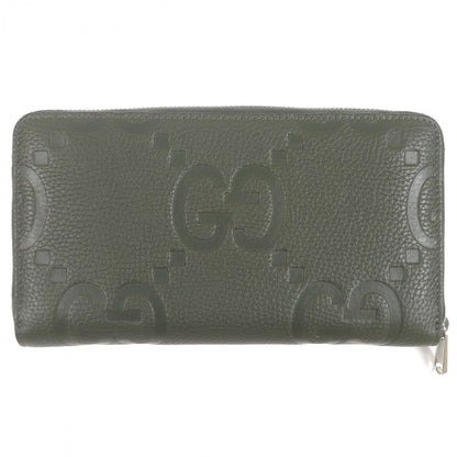 GUCCI Long Wallet Purse leather khaki 739482