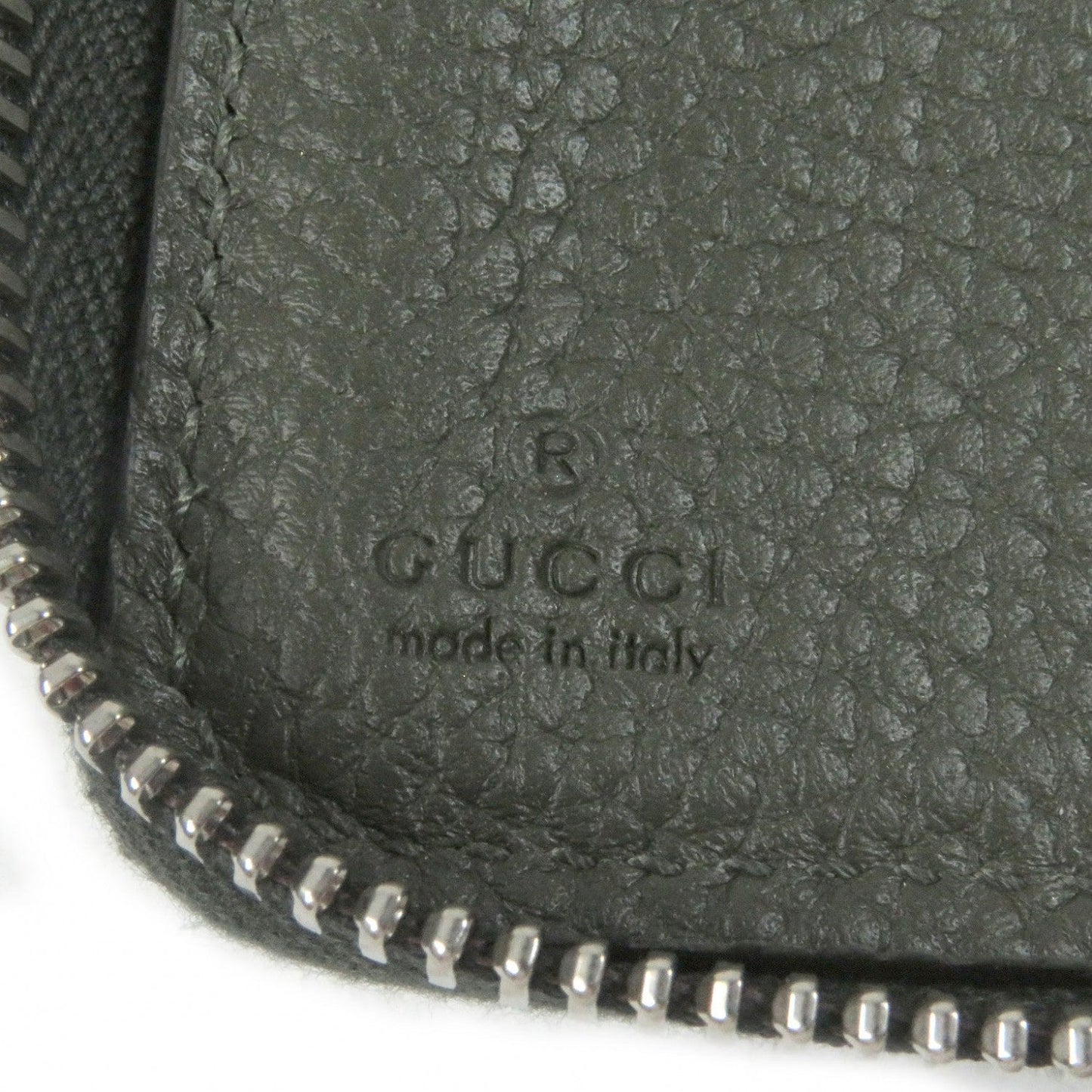 GUCCI Long Wallet Purse leather khaki 739482